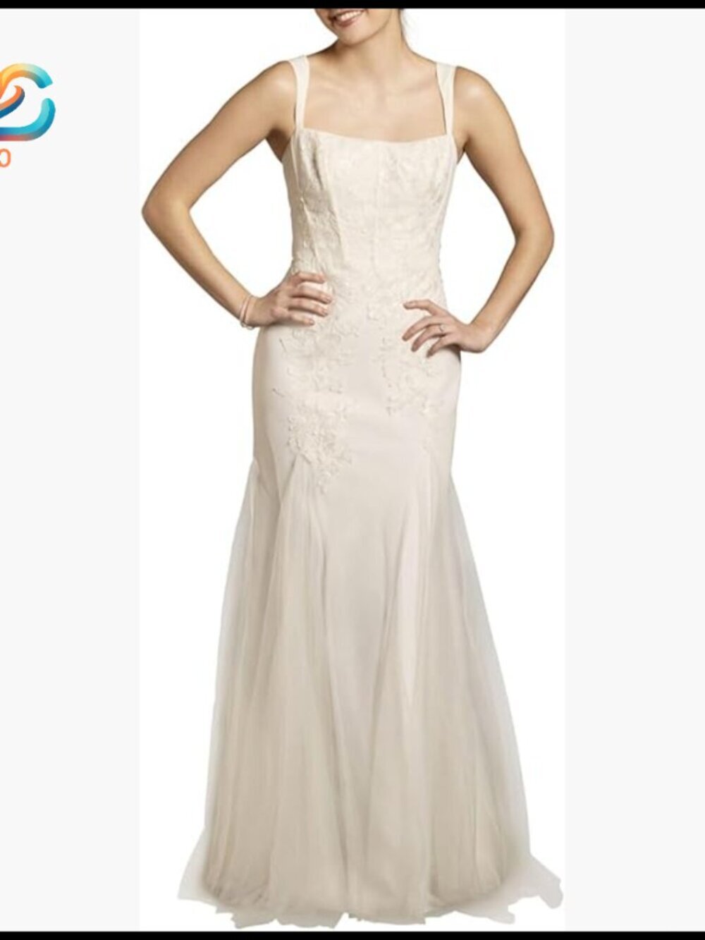 Tulle Lace Applique Corset Mermaid Wedding Dress Formal Gown